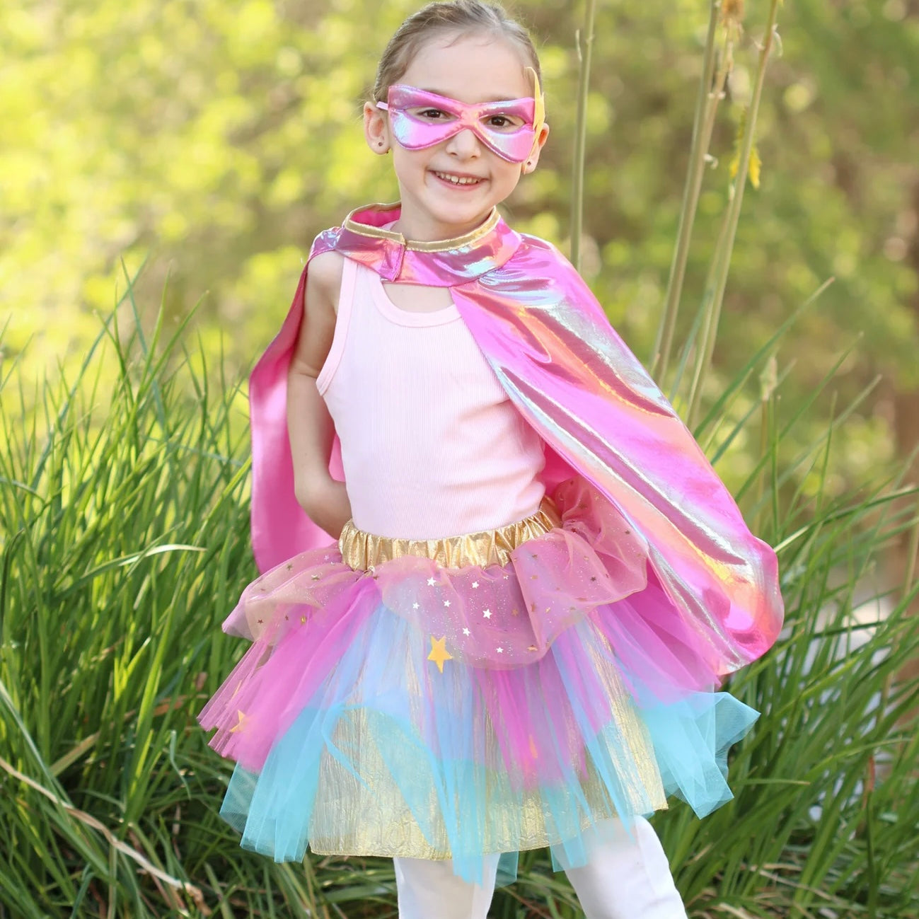 Super-duper Tutu/Cape/Mask, Pink & Gold