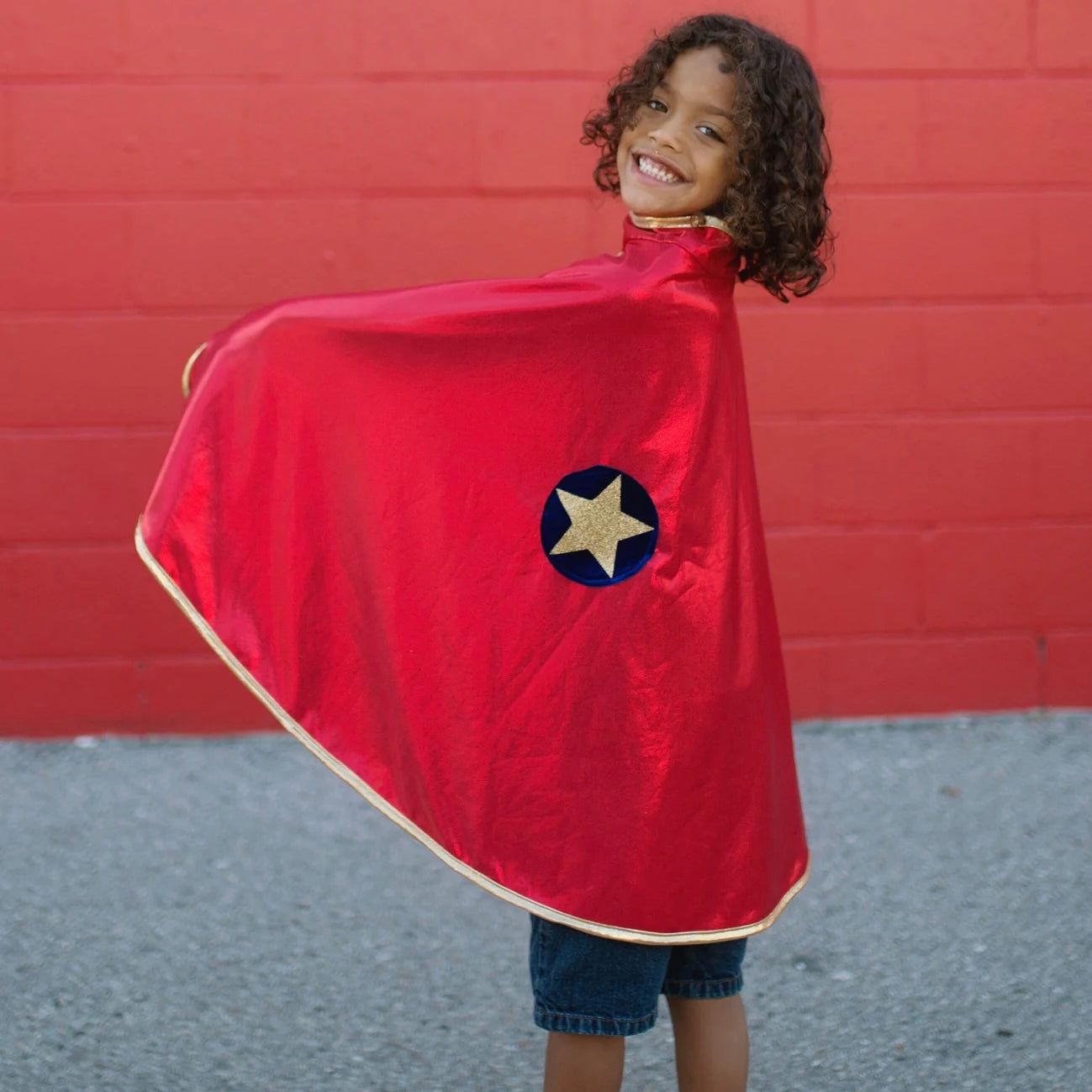 Gold and Red Reversible Wonder Cape