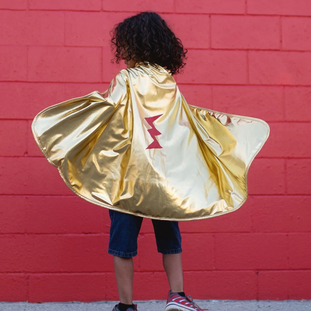 Gold and Red Reversible Wonder Cape