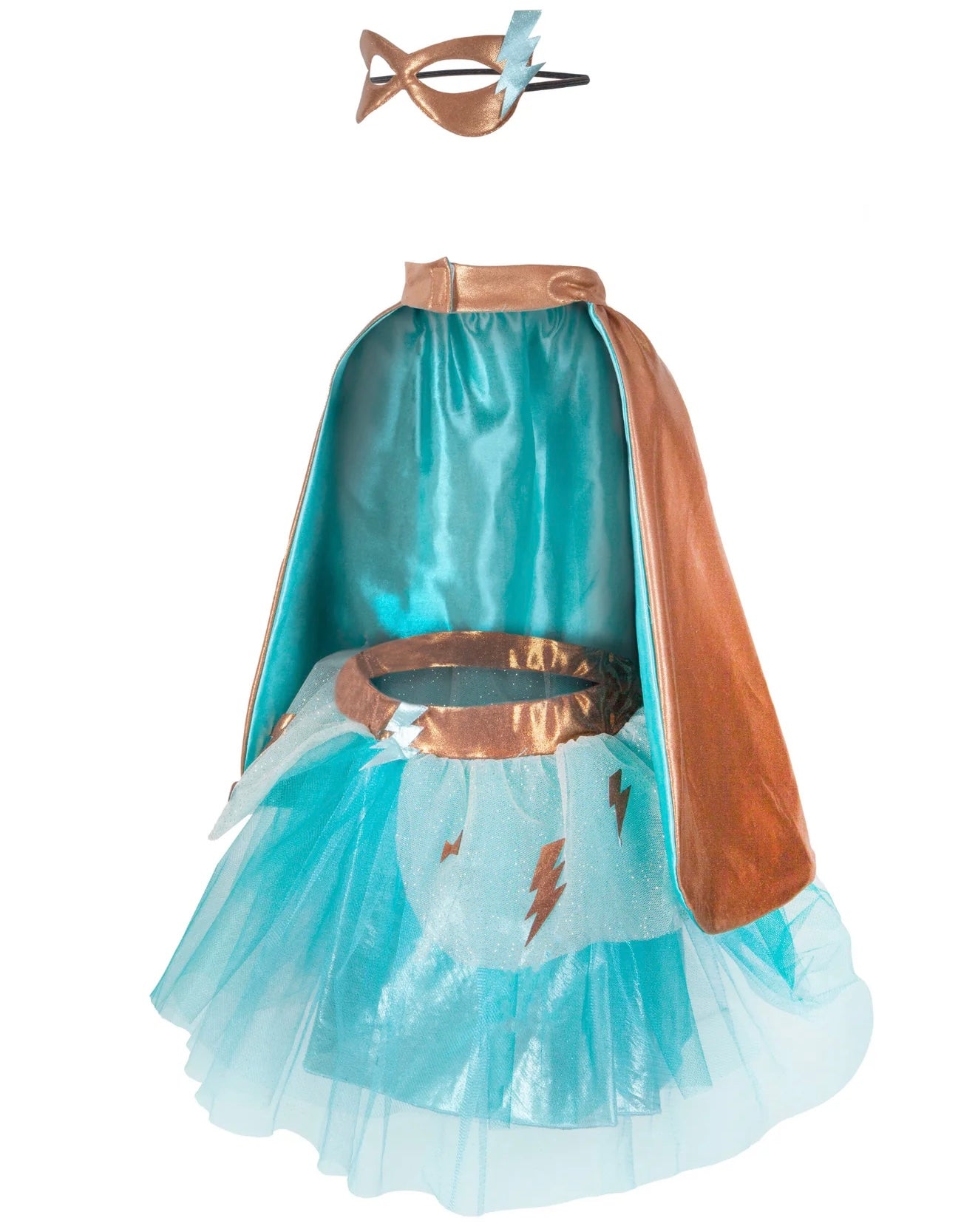 Super-duper Tutu/Cape/Mask, Copper & Teal