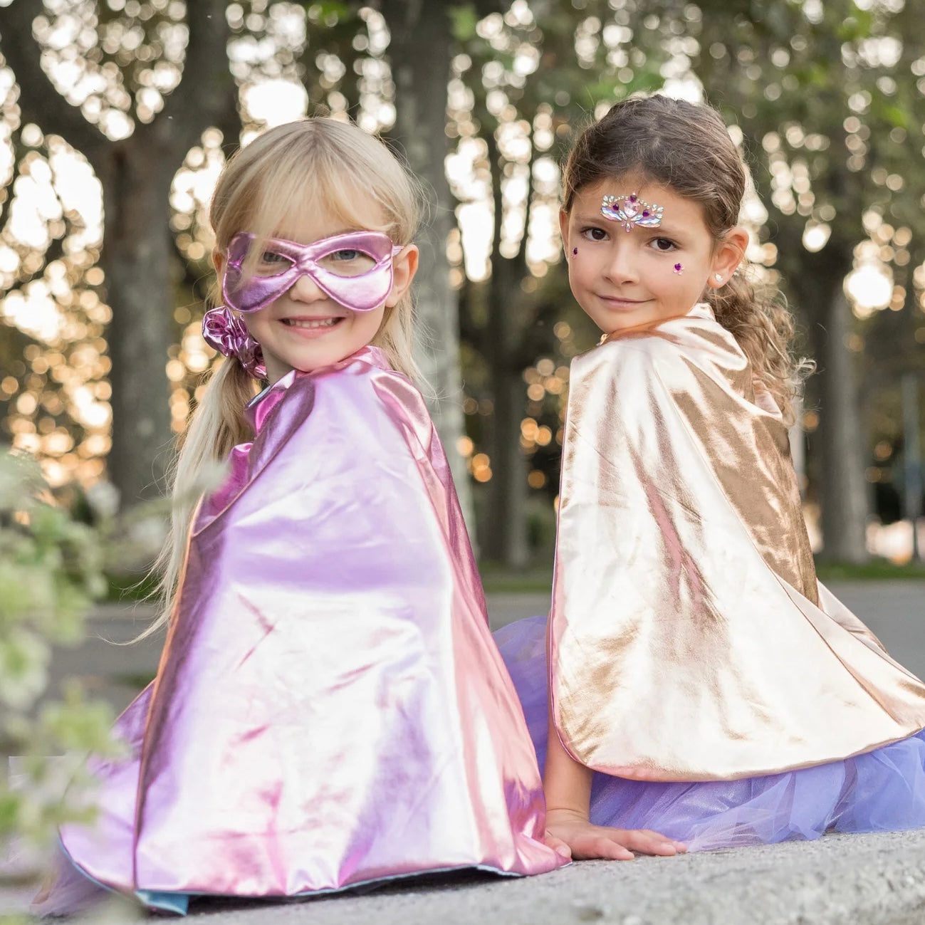 Super-duper Tutu, Cape & Mask, Metallic Rose Gold & Lilac