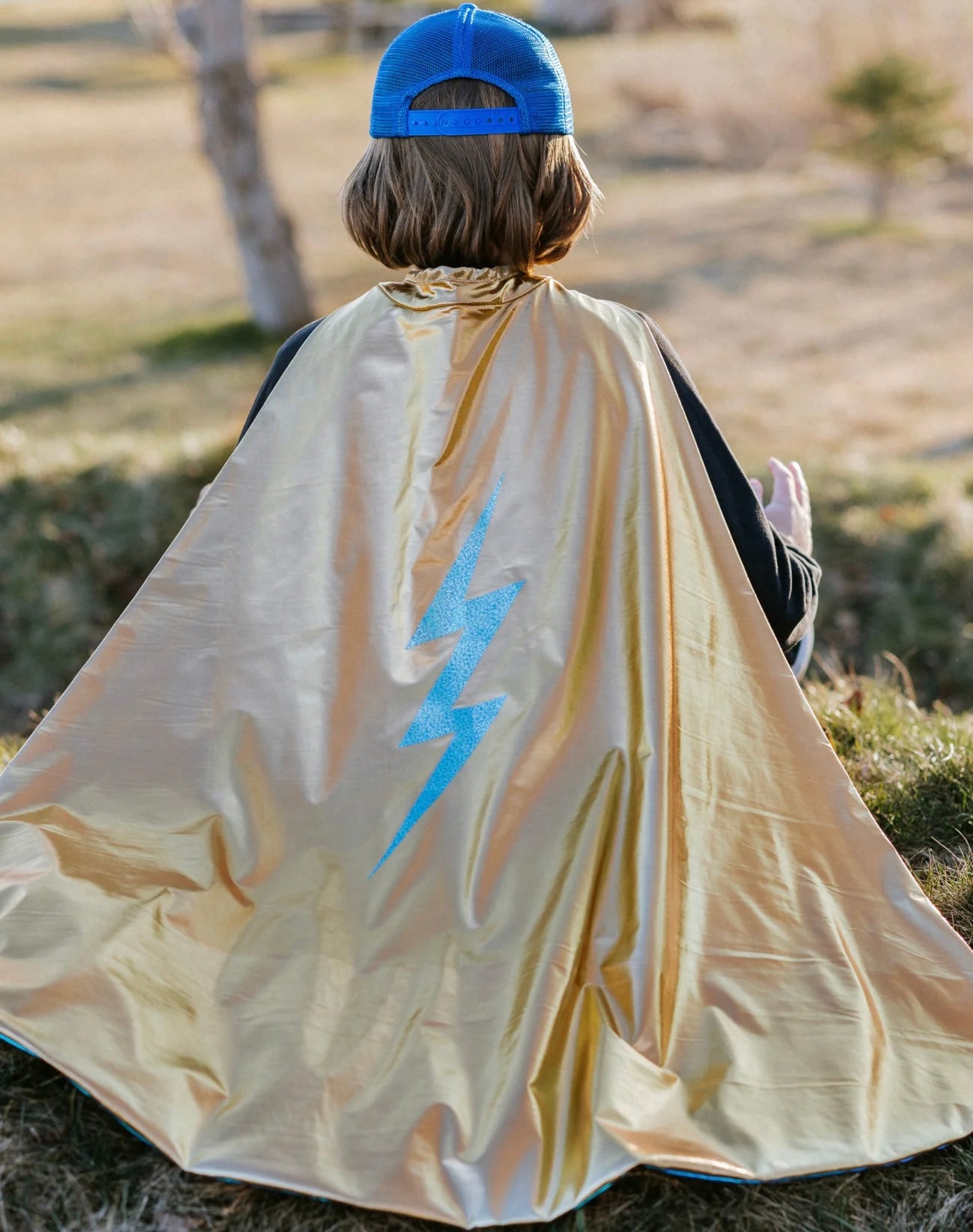 Blue Lightning Holographic Cape