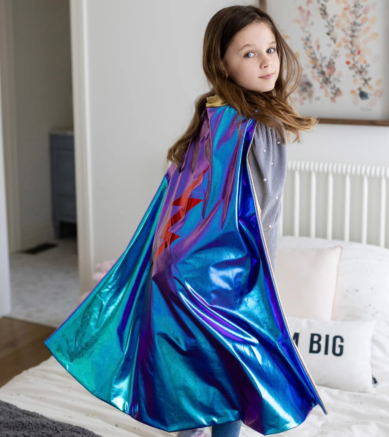 Blue Lightning Holographic Cape